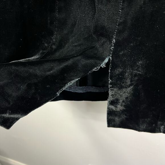 Vintage Gunne Sax Jessica McClintock Dark Romantic Whimsigoth Black Velvet Dress - Picture 11 of 16